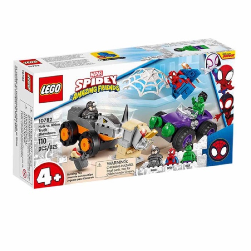 ♥️SOLD♥️Lego Marvel Spidey And His Amazing Friends Hulk Vs. Rhino Truck Showdown